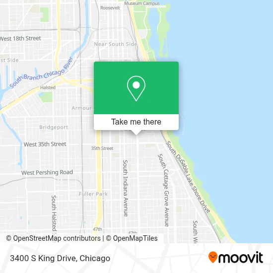 3400 S King Drive map