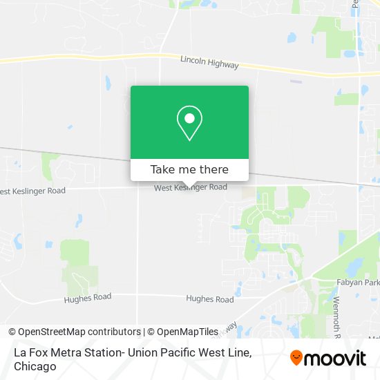 Mapa de La Fox Metra Station- Union Pacific West Line