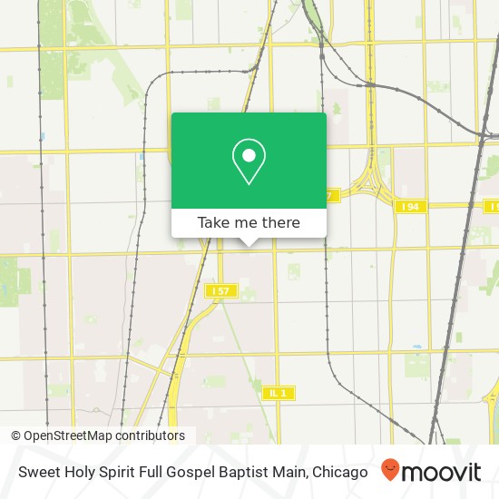 Sweet Holy Spirit Full Gospel Baptist Main map