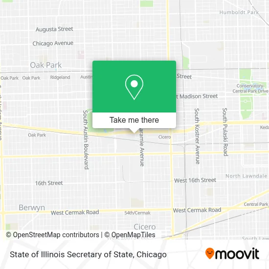 State of Illinois Secretary of State map