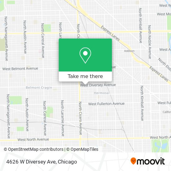 4626 W Diversey Ave map