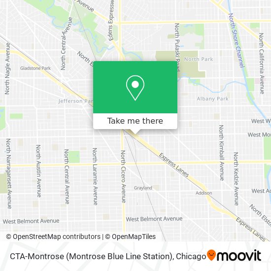 CTA-Montrose (Montrose Blue Line Station) map