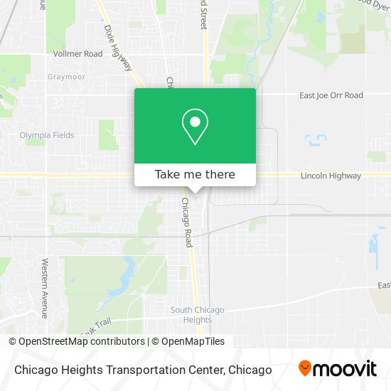 Chicago Heights Transportation Center map