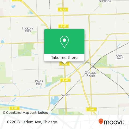 10220 S Harlem Ave map