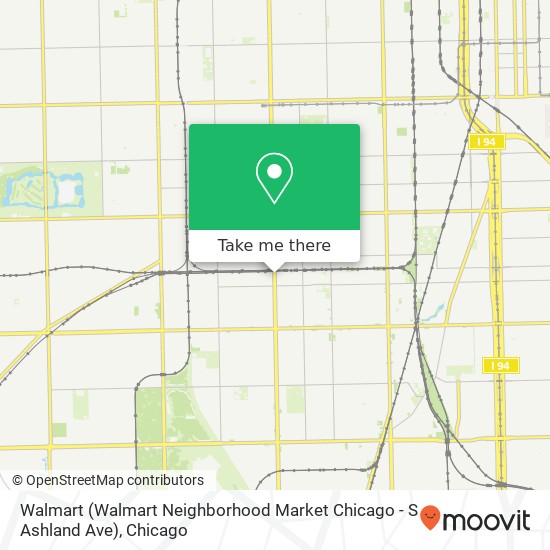 Mapa de Walmart (Walmart Neighborhood Market Chicago - S Ashland Ave)