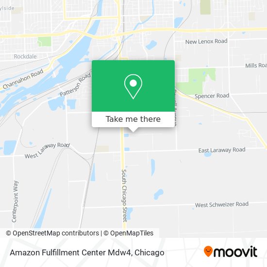 Amazon Fulfillment Center Mdw4 map