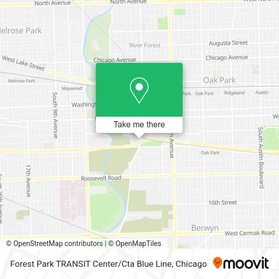 Mapa de Forest Park TRANSIT Center / Cta Blue Line