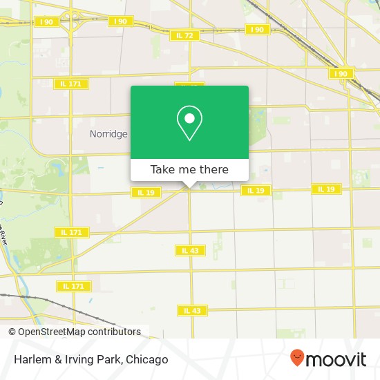 Harlem & Irving Park map