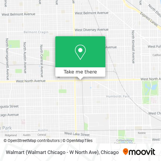 Mapa de Walmart (Walmart Chicago - W North Ave)