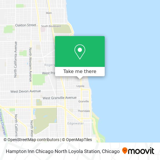 Mapa de Hampton Inn Chicago North Loyola Station