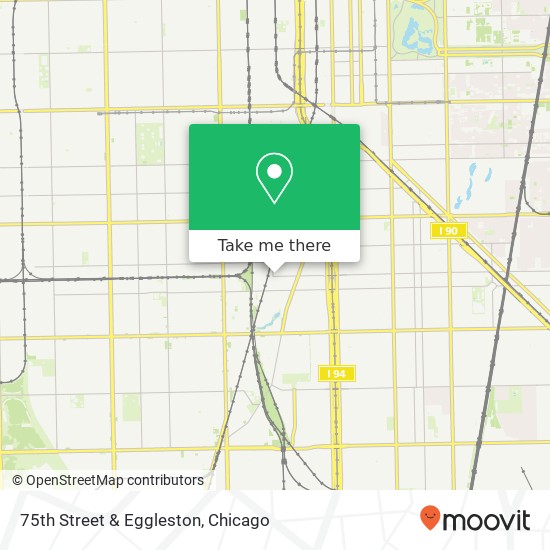 75th Street & Eggleston map