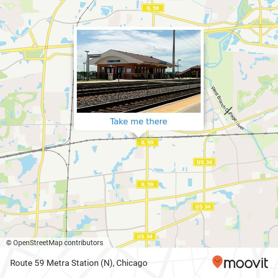 Mapa de Route 59 Metra Station (N)