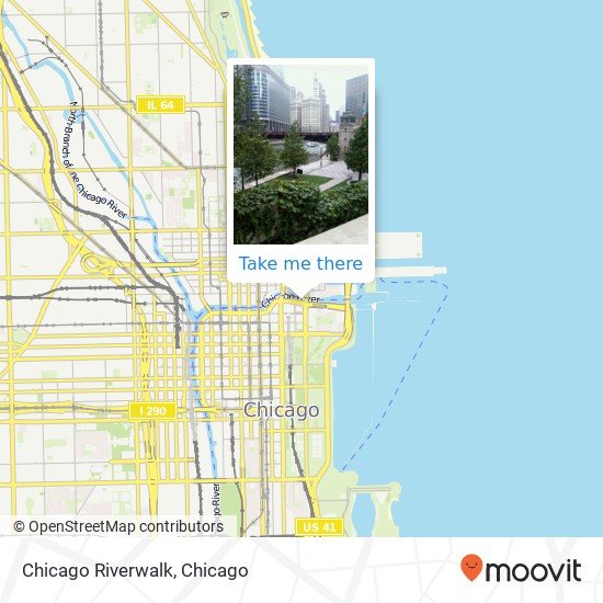 Chicago Riverwalk map