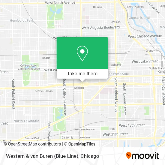 Western & van Buren (Blue Line) map