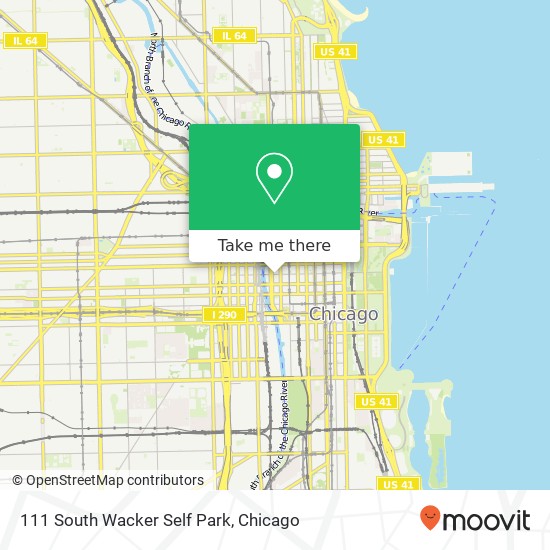 Mapa de 111 South Wacker Self Park