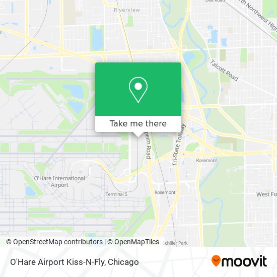 O'Hare Airport Kiss-N-Fly map