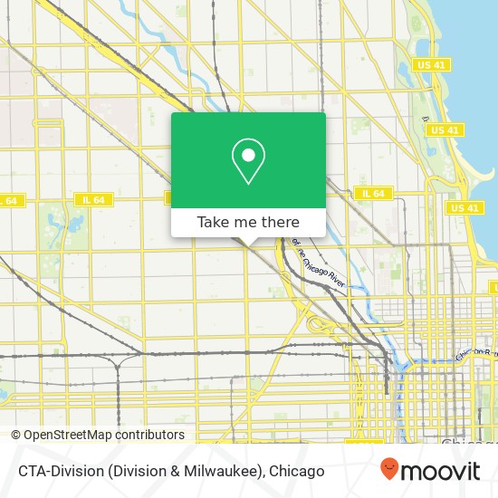 CTA-Division (Division & Milwaukee) map