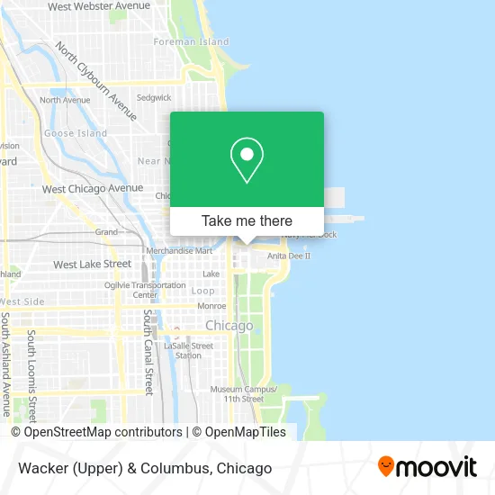Wacker (Upper) & Columbus map