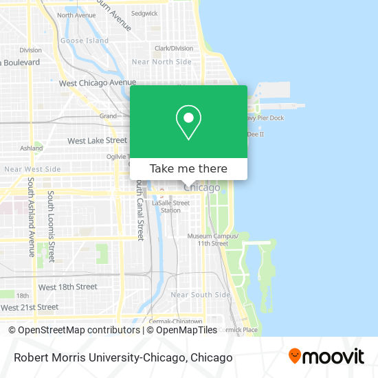 Robert Morris University-Chicago map