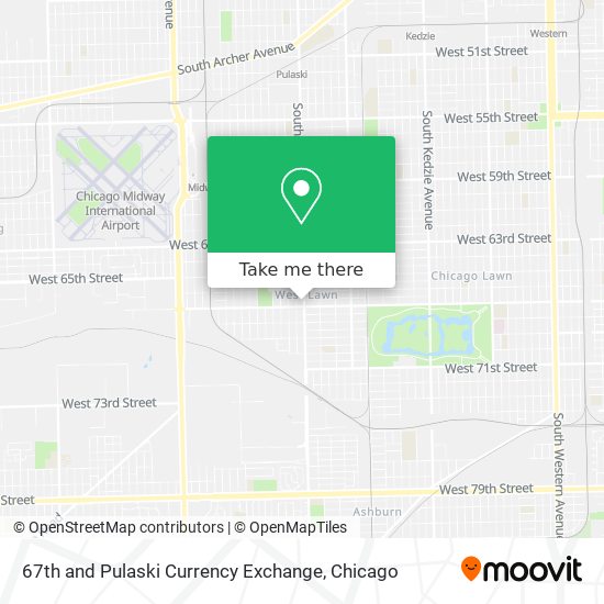 67th and Pulaski Currency Exchange map