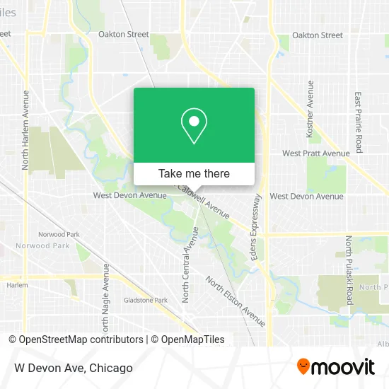 W Devon Ave map