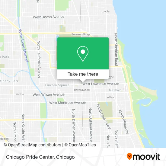 Chicago Pride Center map