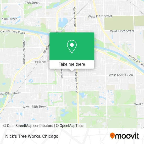 Nick's Tree Works map