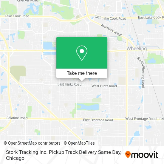 Stork Tracking Inc. Pickup Track Delivery Same Day map