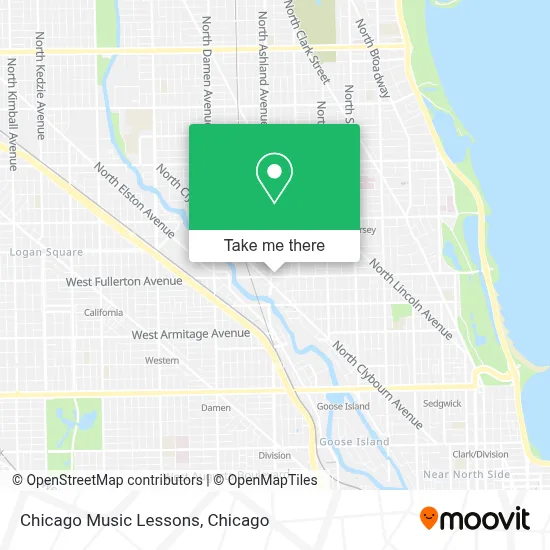 Chicago Music Lessons map