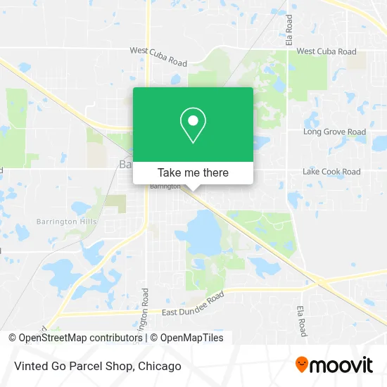 Vinted Go Parcel Shop map