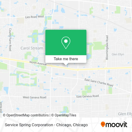 Service Spring Corporation - Chicago map