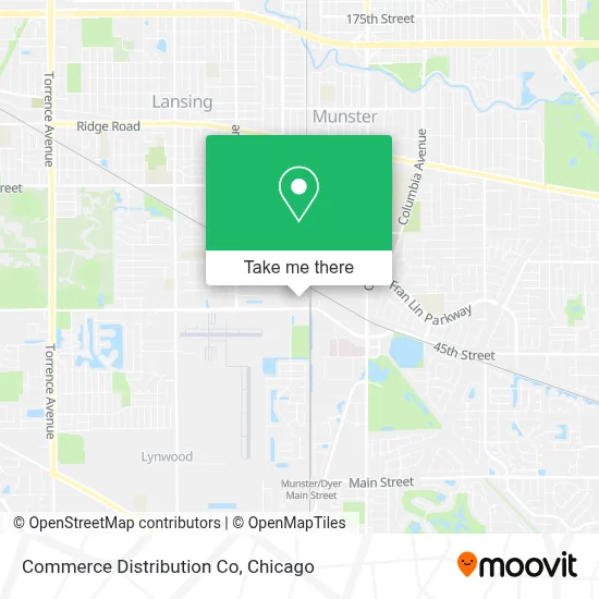 Commerce Distribution Co map