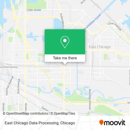 East Chicago Data Processing map