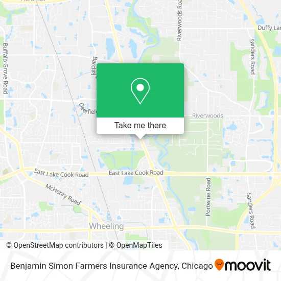 Benjamin Simon Farmers Insurance Agency map