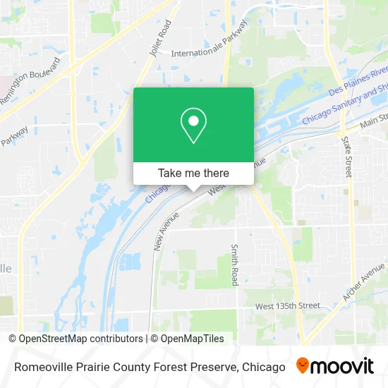 Romeoville Prairie County Forest Preserve map
