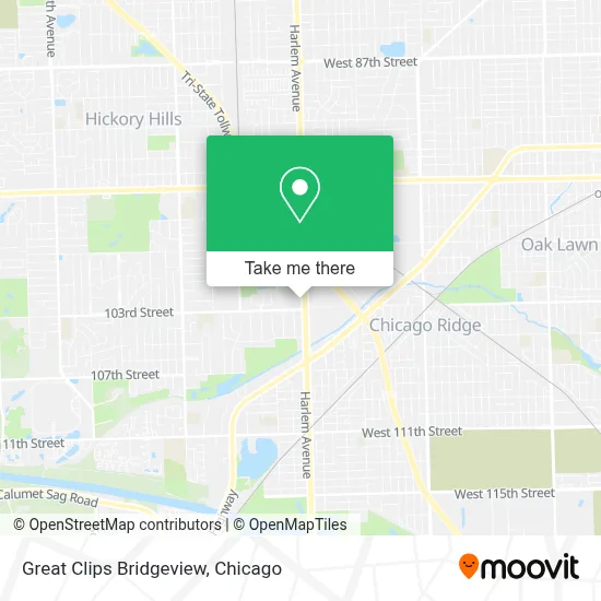 Great Clips Bridgeview map