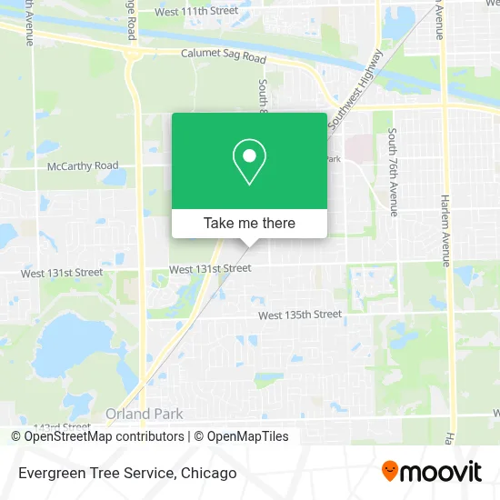 Evergreen Tree Service map