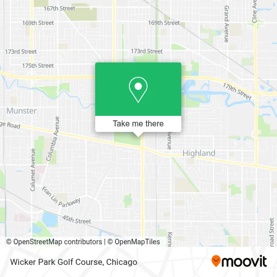 Wicker Park Golf Course map