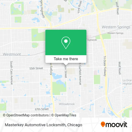 Masterkey Automotive Locksmith map