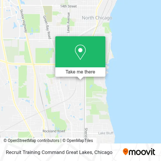 Recruit Training Command Great Lakes map