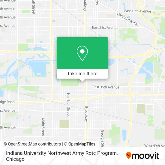 Indiana University Northwest Army Rotc Program map