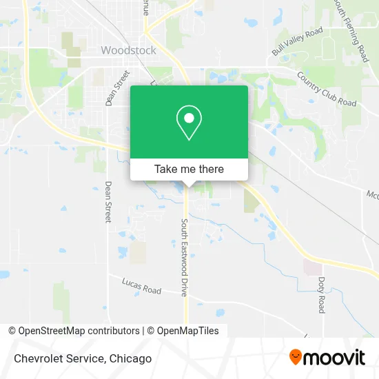 Chevrolet Service map