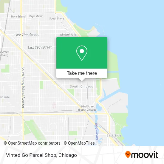 Vinted Go Parcel Shop map