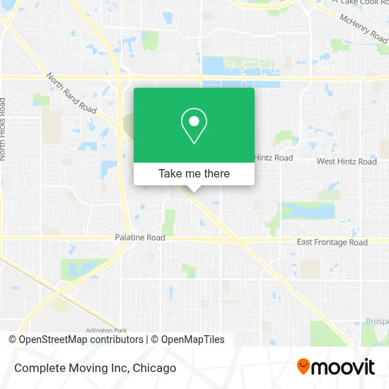 Complete Moving Inc map
