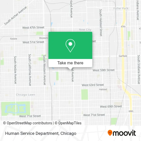 Human Service Department map