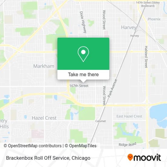 Brackenbox Roll Off Service map