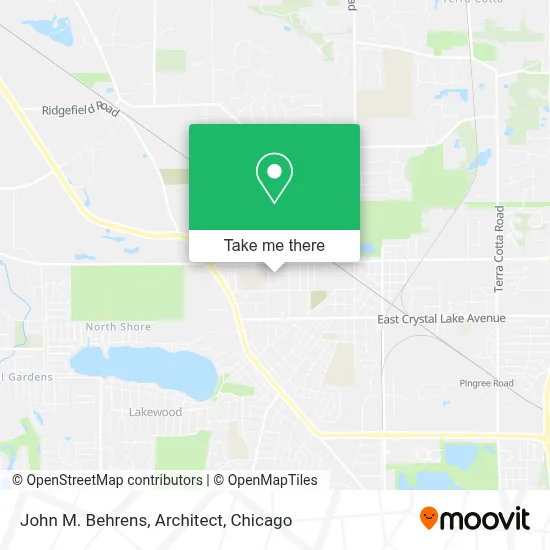 John M. Behrens, Architect map