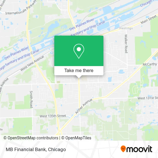 MB Financial Bank map