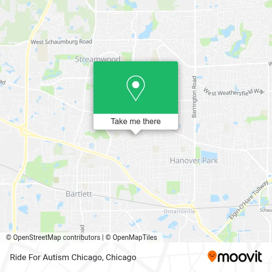 Ride For Autism Chicago map