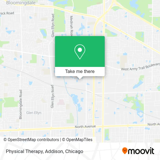 Physical Therapy, Addison map